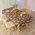 thumbnail image 3 of Halloween Ghost & Pumpkin Pattern Rectangle Tablecloth 60"x120",Waterproof Polyester Rectangle Table Cloth, Wipeable Spillproof Polyester Tablecloth for Dining, Camping, Indoor and Outdoor, 3 of 6