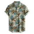 thumbnail image 2 of Mens Shirts Hawaiian Vintage Breathable Printed Short Sleeve Button Down Shirts Casual FashionBeach Shirt, 2 of 5