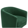 thumbnail image 2 of DREAMSIDEA Corduroy Swivel Barrel Accent Chairs Set of 2, Modern Upholstered Living Room Chair Round Club Armchair-Dark Green, 2 of 7