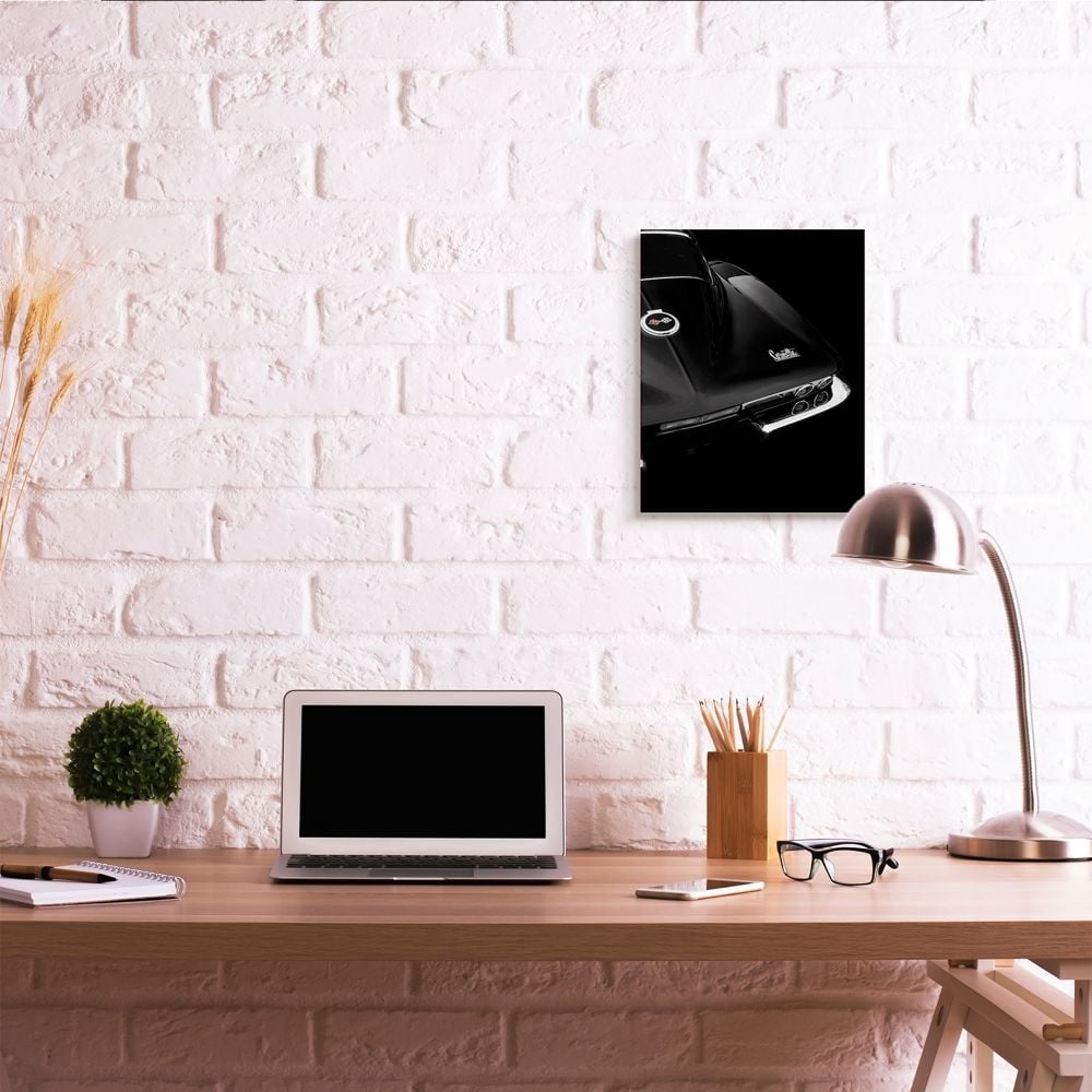 Stupell Industries Vintage Sports Car Black Silver Minimal Photograph Designed by Mark Rogan