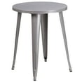 thumbnail image 5 of BizChair Commercial Grade 24" Round Silver Metal Indoor-Outdoor Table Set with 4 Cafe Chairs, 5 of 5