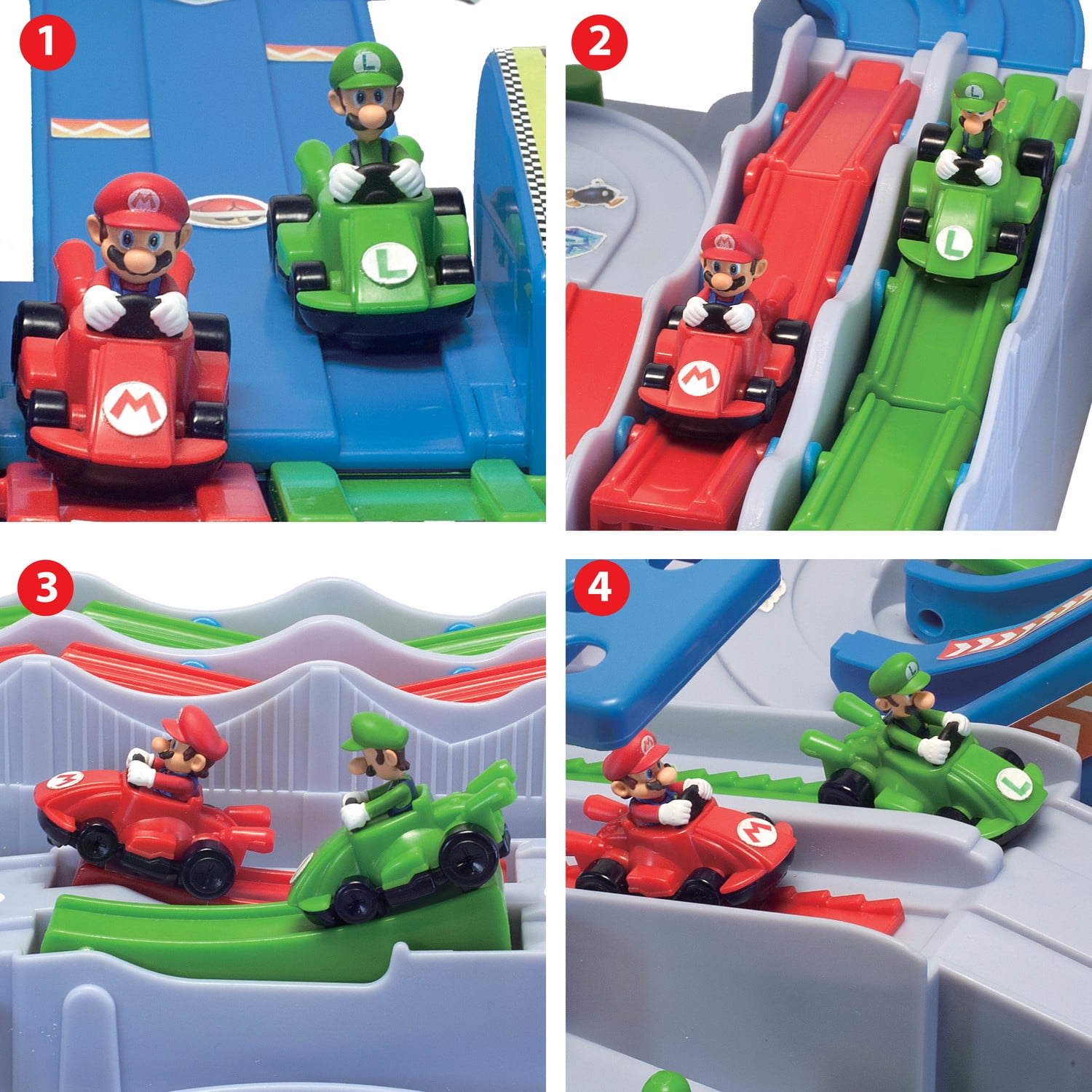 Epoch Games Super Mario Kart Racing Deluxe, Challenging Obstacle Course  Track with Collectible Super Mario Kart Figures