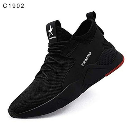 

Duretiony Men Steel Toe Work Safety Shoes Breathable Mesh Puncture Proof Non-Slip Outdoor Sneakers New