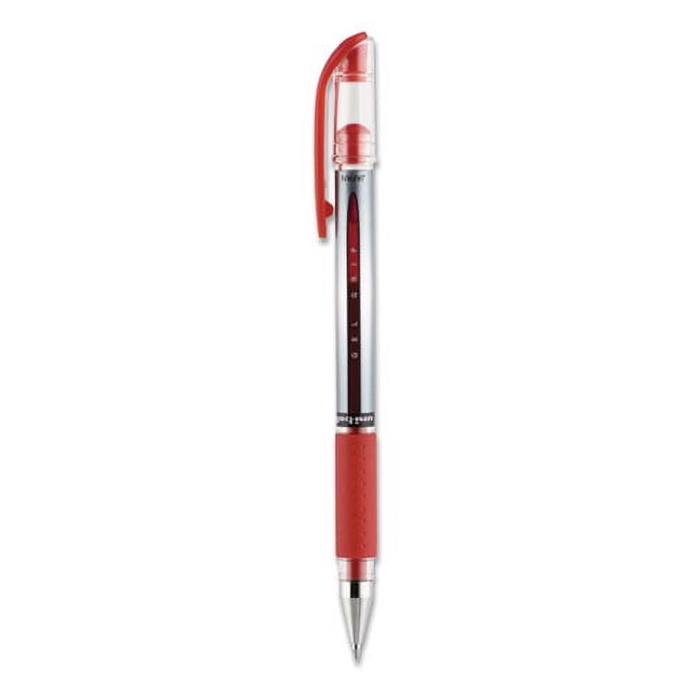 Signo Grip Gel Pen, Stick, Medium 0.7 Mm, Red Ink, Silver/red Barrel, Dozen | Bundle of 2 Dozen