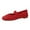Red, variant on Ballet Flat Dress Shoes for Women Ladies 2026 Spring Fall Fashion Casual Knit Square Toe Low Heel Slip on Loafers Walking Driving Sneakers Red Size 8.5