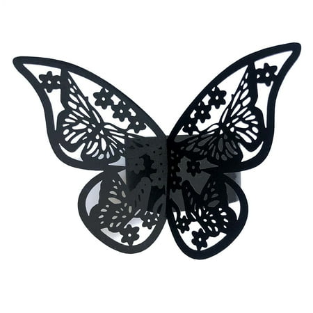 

HUONA 50PCS Napkin Rings 3D Butterfly Paper Napkin Ring for Place Settings Wedding Receptions Dinner Holiday Parties Family Gatherings DIY Decoration Type 13