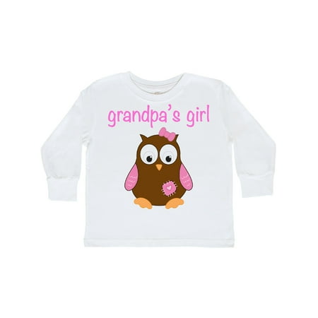 

Inktastic grandpa s girl - owl Gift Toddler Toddler Girl Long Sleeve T-Shirt