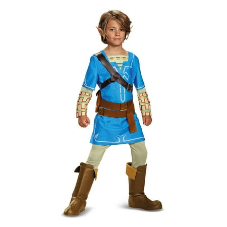 Disguise Link Breath Of The Wild Boys Deluxe Costume, Blue(14-16)