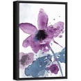 thumbnail image 2 of wall26 Framed Canvas Wall Art Large Purple and Blue Flowers Floral Plants Watercolor Abstract Contemporary Expressive for Living Room, Bedroom, Office - 24x36 inches, 2 of 4