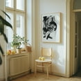 thumbnail image 6 of Abstract Black and White Swirls - Drawing Abstract Black and White Modern Art Geometric Minimalist Surrealism Oak Framed Wall Art Print 16 x 24 inches, 6 of 15