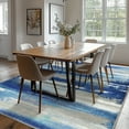 thumbnail image 5 of SARAG 6'x9' Washable Area Rug for Living Room, Soft Low Pile Non-Slip Carpet for Kitchen Bedroom Dining Room Office Farmhouse, Blue Apricot, 5 of 11