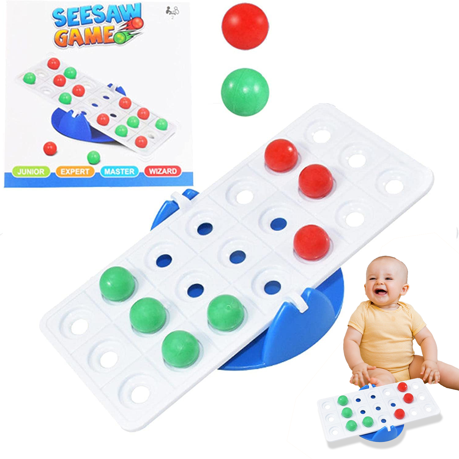 WarmthandFish Bounce Ball Board Game, Bounce Off Bouncing Ball Game