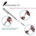 thumbnail image 4 of Insten Universal Precision Disc Fine Point Stylus Pens with 3 Replacement Discs Tip - Stylus Pens for Tablet touch screens Cell phone Laptop iPhone iPad Samsung Tab - Silver, 4 of 10