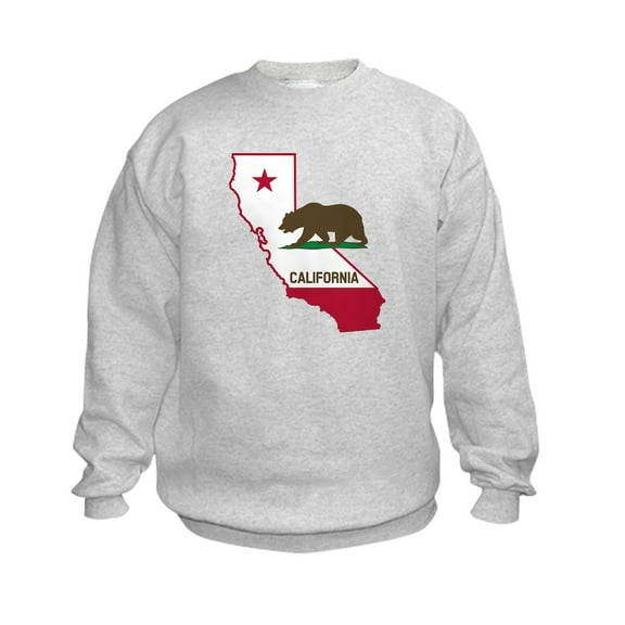 CafePress - CALI STATE W BEAR Sweatshirt - Kids Sweatshirt, Youth Crew Neck Sweatshirt