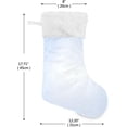 thumbnail image 2 of Coolnut 17.7 Inch Christmas Stockings, 2 PCS Light Blue Presonalized Large Stocking Sock for Family Holiday Xmas Party Decorations, 2 of 7