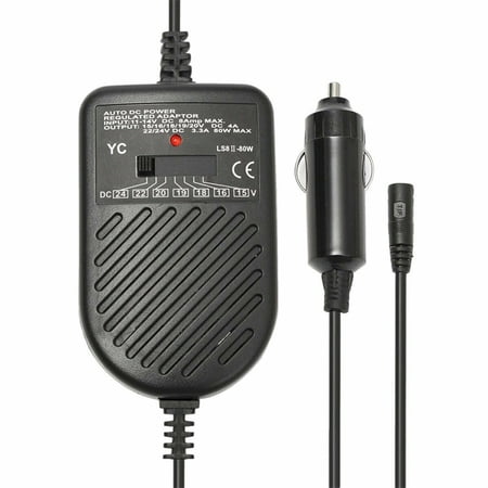 HEMLBOYW Car Adapter 80W Car Laptop Power Supply Adjustable Efficient Notebook Charging