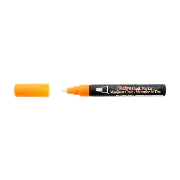Uchida Bistro Chalk Marker, Broad, Fluorescent Orange