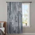 thumbnail image 3 of Grey Abstract Sheer Curtains 54 Inches Long, Vintage Geometric Gradient Oil Painting Modern Light Filering Curtains, Breathable Simi Curtain Privacy Drapes for Kitchen Bathroom Small Window Treatment, 3 of 9
