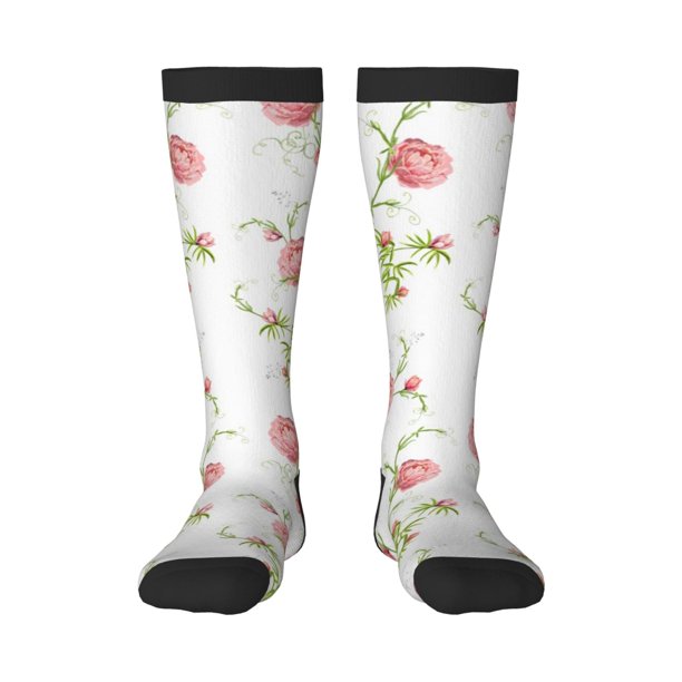 Balery Roses Flowers Calcetines novedosos Calcetines deportivos Calcetines hasta la rodilla Calcetines de algodón Calcetines originales y geniales