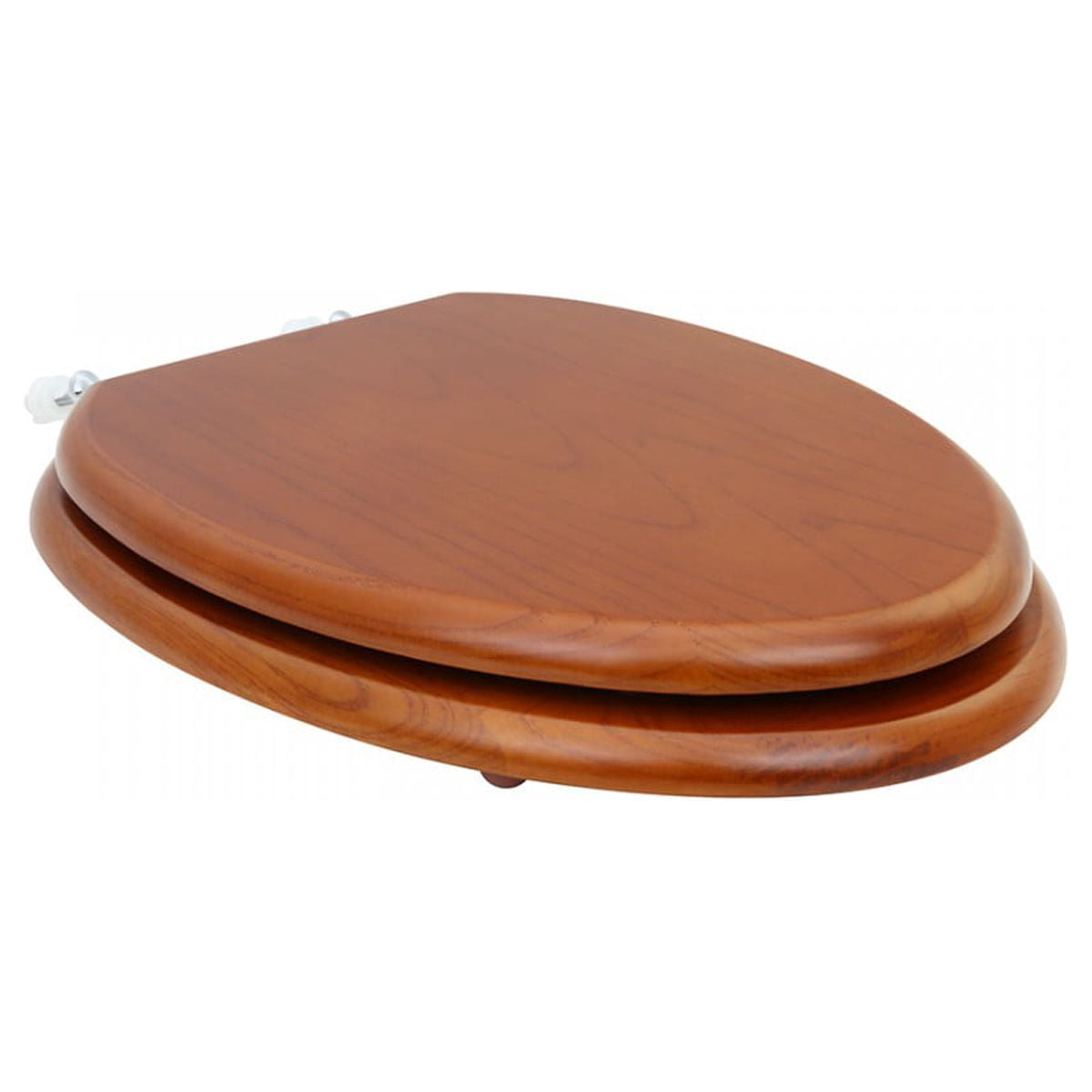 Renovator's Supply Elongated Light Mahogany Toilet Seat, Hardwood