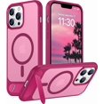 thumbnail image 1 of Funda con Soporte Magnético invisible, Delgada Mate, para iPhone 13 Pro Max, Rojo Ciruela, 1 of 7