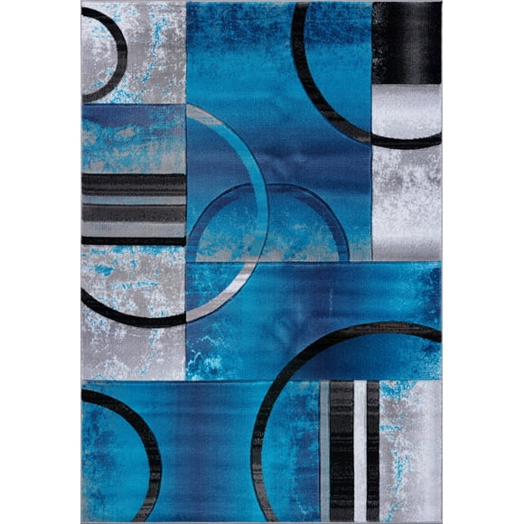 Ladole Rugs Black Grey Blue Turquoise Modern Geometric Area Rug Carpet Runner Living Bedroom 3x5 4x6 5x8 6x9 8x10 9x12