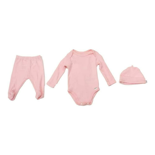 Conjunto George para Niña Diseño Liso Rosa 3 Piezas Talla 6 M