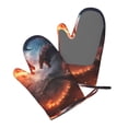 thumbnail image 5 of Gaeub Fire Sky Dragon Print Oven Mitts and Potholders BBQ Gloves,Oven Mitts with Silicone, Non-Slip Cooking Gloves for Cooking Baking Grilling (2 Count), 5 of 6
