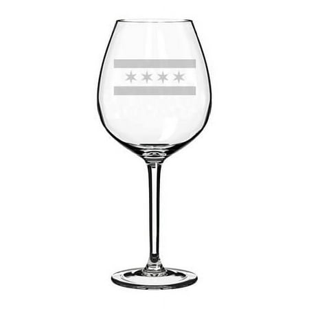 

Wine Glass Goblet Gift Chicago Flag (20 oz Jumbo)