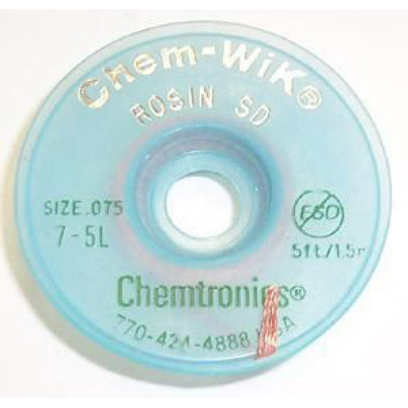 CHEMTRONICS - Chem-Wik Rosin Desoldering Braid Green Label 1.9mm x 1.5m