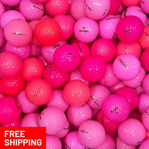 Pre-Owned 96 mixed Pink 5A Recycled Golf Balls, by Mulligan Golf Balls