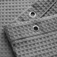 thumbnail image 6 of Zrodlmo Waffle Fabric Shower Curtain and Liners Sets with Hooks, Thick Bathroom Curtain Set, 72" x 72", Gray, 6 of 8