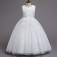 thumbnail image 4 of Vestido de novia largo para niños Vestido de princesa de malla abullonada Vestido de niña de 3 a 15 años Vestido de niña para niños Vestido de niña, 4 of 5