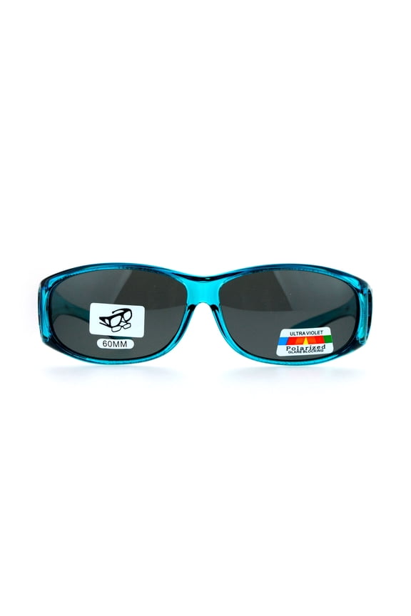 Rectangular Polarized Anti-glare 60mm Fit Over OTG Sunglasses Teal
