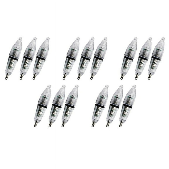 15Pcs Waterproof Fishing Lights LED Flashing Mini Deep Drop Underwater Lights Fish Lure Fish Light,Green