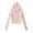 Pink, variant on Dasayo Cropped Women's Coats Beige Zip up Hooded Drawstring Yoga Light Weight Hoodies Jackets for Women Trendy L