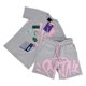thumbnail image 1 of Conjunto de 2 piezas gótico estético Y2k para hombre, camiseta con estampado de letras de hip-hop, camiseta con cuello 0 y pantalones cortos de pierna ancha con cordón, traje complejo, 1 of 5