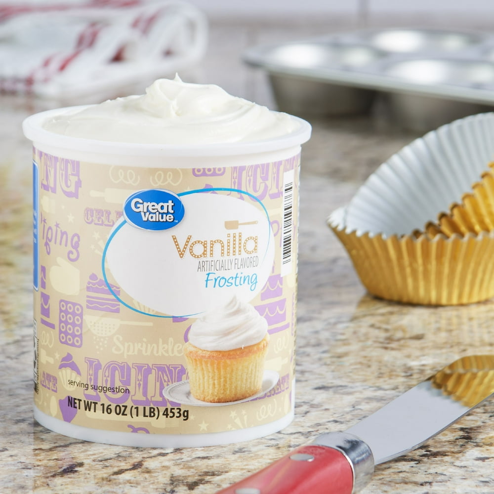 (4 Pack) Great Value Vanilla Frosting, 16 oz