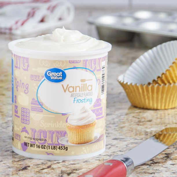(4 Pack) Great Value Vanilla Frosting, 16 oz