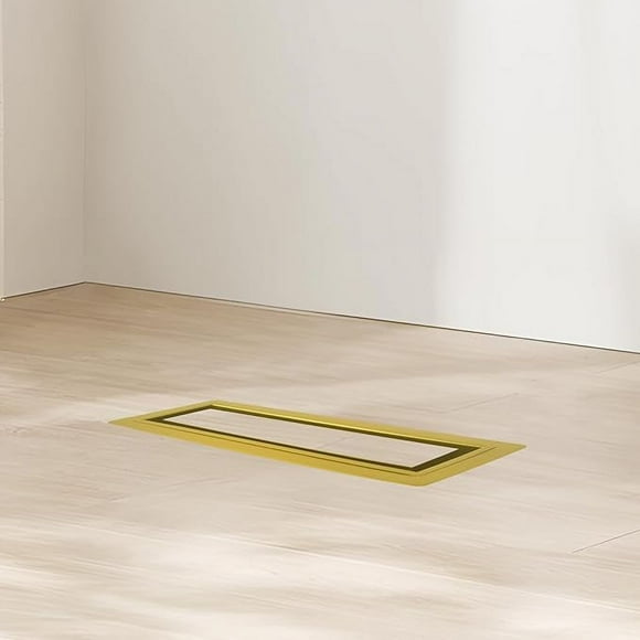 Zion Flush Mount Floor Register 3" x 10" Gold