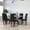 Black Faux Leather, variant on Merrick Lane Mid-Century Panel Back Parsons Accent Dining Chair in Beige Faux Leather - Set of 6