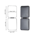 thumbnail image 2 of Unique Bargains 1 Pc Women Rectangular Folding Makeup Mirror for Travel Black, 2 of 5