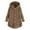 Khaki, variant on Winter Clearance 2023 Winter Coats for Women Plus Size Plus Size Button Plush Tops Hooded Loose Cardigan Wool Coat Winter Jacket