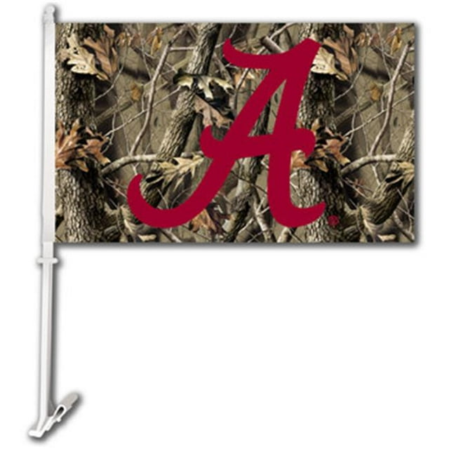 Bsi Products 37102 Alabama Pourpre Marée - Drapeau de Voiture avec Support Mural - Fond de Camo Realtree