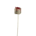 thumbnail image 2 of Northlight 16" Tan Brown and Red Christmas Gift Box Shaped Pick, 2 of 3