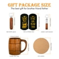 thumbnail image 2 of Set de regalo de cumpleaños para hombre Ticfox Abridor de botellas de cerveza posavasos taza de cerveza de madera de azufaifa llavero Calcetines de punto, 2 of 12
