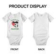 thumbnail image 3 of Future Soccer Player Palestine Soccer Fan Cute Baby Rompers Newborn Clothes Outfits (White, 6-12 Months), 3 of 5
