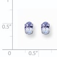 thumbnail image 2 of 14K White Gold Tanzanite Earrings, 2 of 2