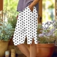 thumbnail image 2 of fatyb Womens Long Shorts Elastic Waist Straight Leg Shorts Side Split Knee Length Casual Shorts with Pockets, 2 of 5