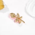 thumbnail image 2 of RO Broche de flores, hoja de moda, polvo de cristal de hielo para mujer, broche de sentimiento de alta gama, accesorio de traje, broche Sincero Electrónica, 2 of 4